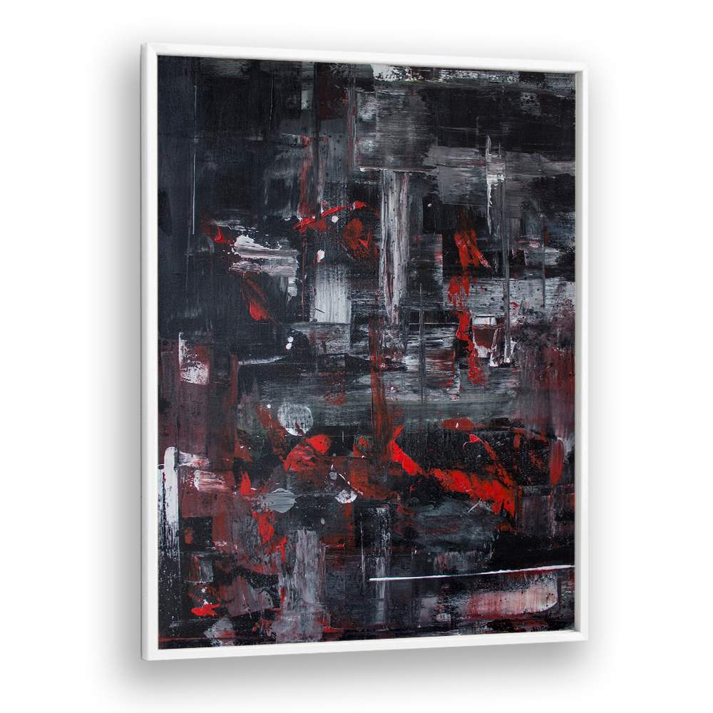 DYNAMIC RED CITYSCAPE ABSTRACT