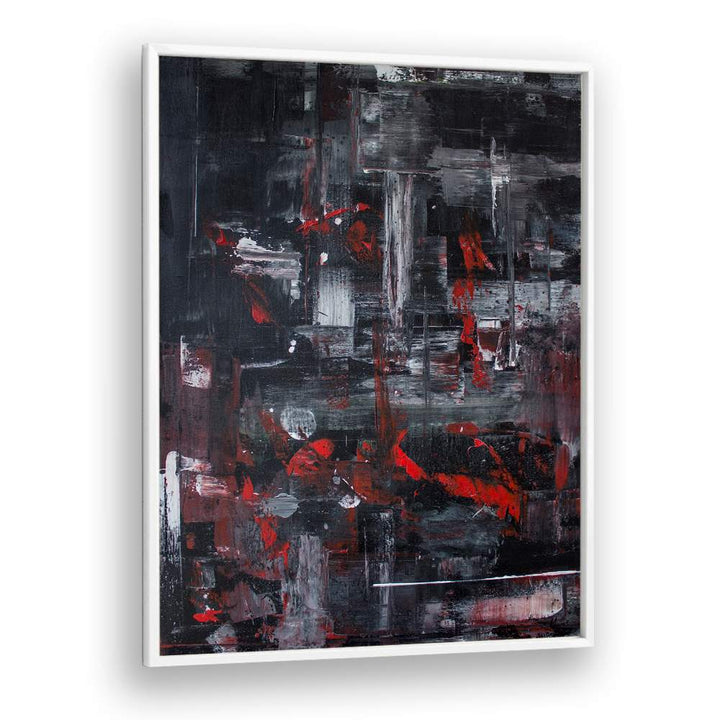 DYNAMIC RED CITYSCAPE ABSTRACT