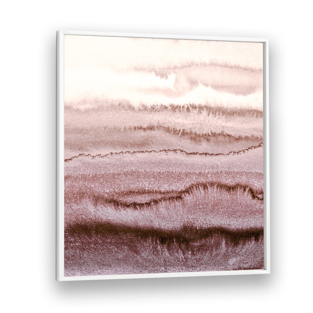 Abstract painting "EARTHY WAVES WITH SERENE LANDSCAPE" showcases harmonious earthy tones for a tranquil ambiance.