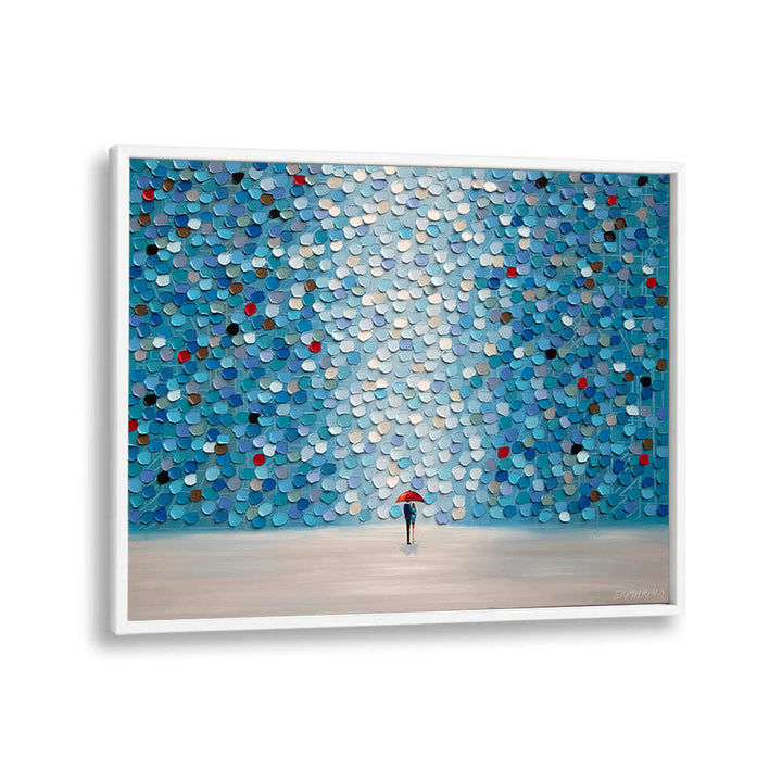 EAST SIDE STORY ON A RAINY DAY , MODERN IMPRESSIONISM PAINTINGS