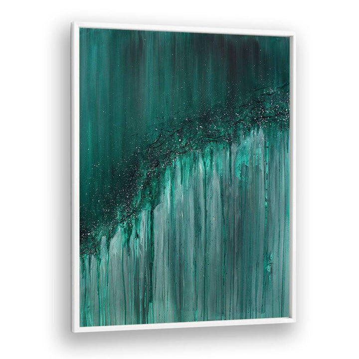 Elegant green tones blend in SERENITY MEETS CHAOS, ABSTRACT PAINTINGS, perfect for modern decor and artistic vibes.