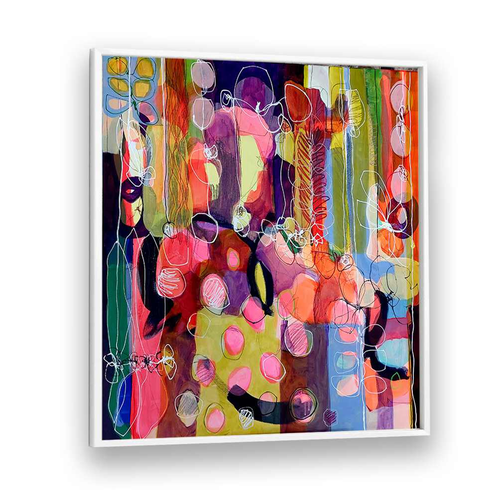 Vibrant FALLING, RISING II abstract paintings showcasing a stunning blend of color and emotion for any art lover's space.