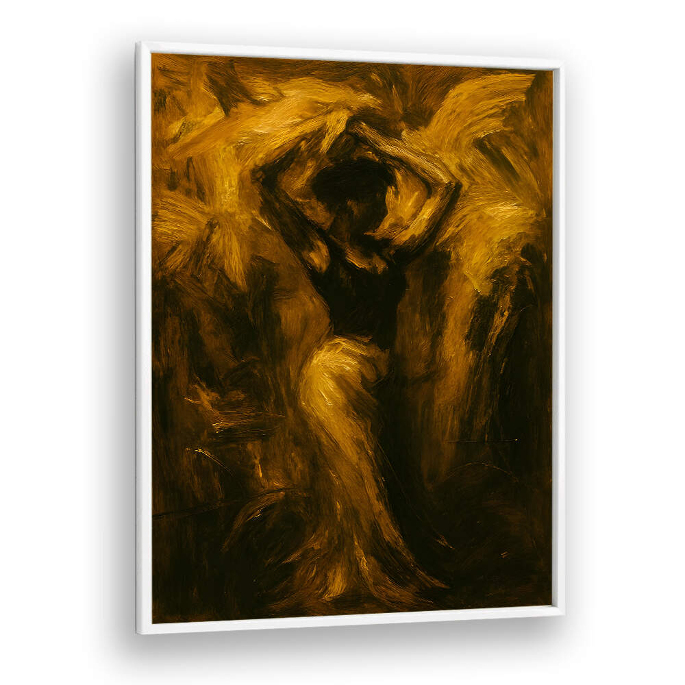FIGURE IN THE INFERNO , EXPRESSIONISM PAINTINGS