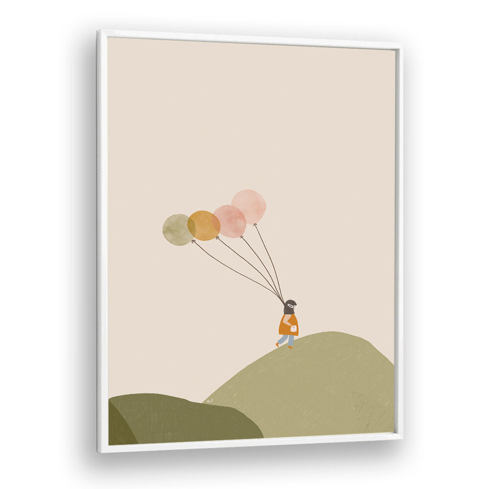 GIRL AND HER BALLOONS , KIDS ROOM PAINTINGS