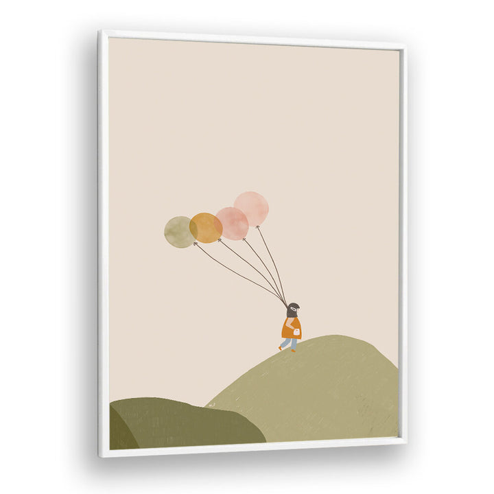 GIRL AND HER BALLOONS , KIDS ROOM PAINTINGS