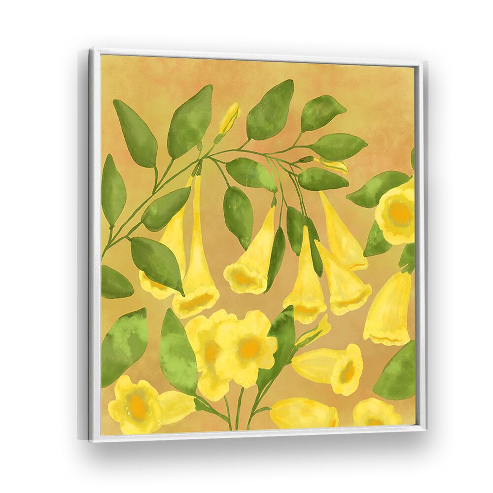 Bright yellow blooms and lush greenery in GOLDEN HARMONY, FLORAL FLOWER PAINTINGS enhance your living space beautifully.
