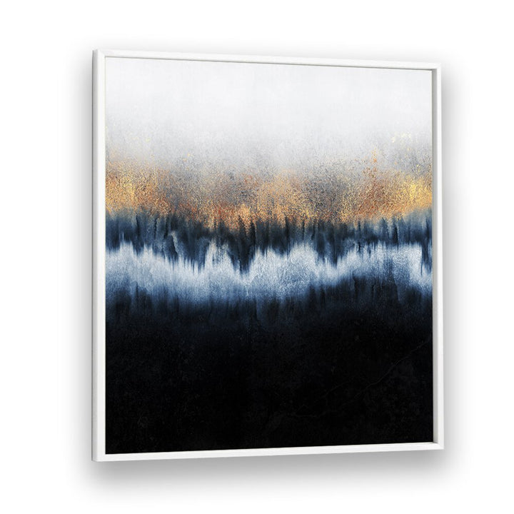 GOLDEN HORIZON III, ABSTRACT PAINTINGS featuring elegant gold and dark hues, perfect for luxurious home décor.