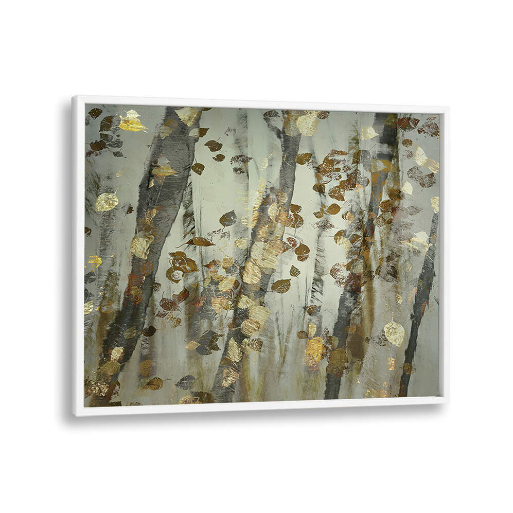 GOLDEN LEAVES ,  FLORAL FLOWER PAINTINGS