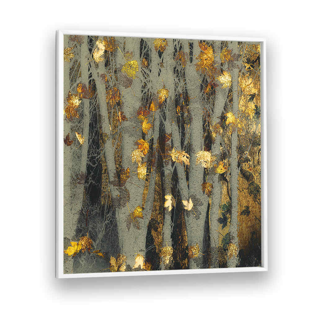 GOLD LEAF , FLORAL FLOWER PAINTINGS