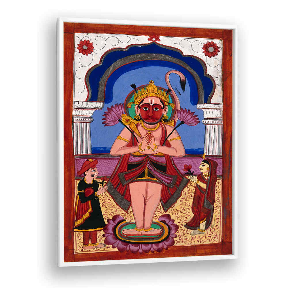 HANUMAN WITH TWO WORSHIPPERS