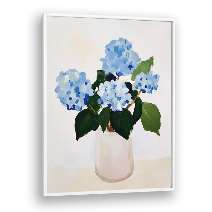 HYDRANGEAS IN VASE , FLORAL FLOWER PAINTINGS