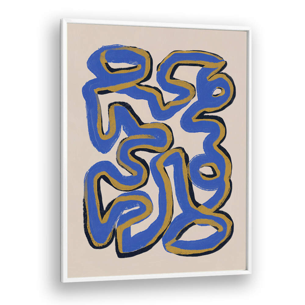 GINTERT WINED BLUE , LINE ART PAINTINGS