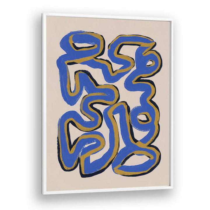 GINTERT WINED BLUE , LINE ART PAINTINGS