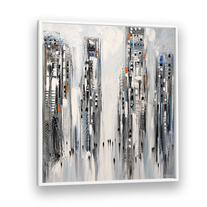 IN THE NEW CITY , MODERN IMPRESSIONISM PAINTINGS