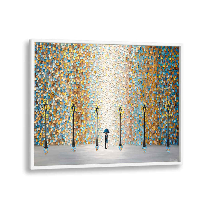 KISS UNDER THE GOLDEN RAIN , MODERN IMPRESSIONISM PAINTINGS