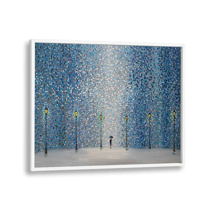 KISS UNDER THE RAIN , MODERN IMPRESSIONISM PAINTINGS