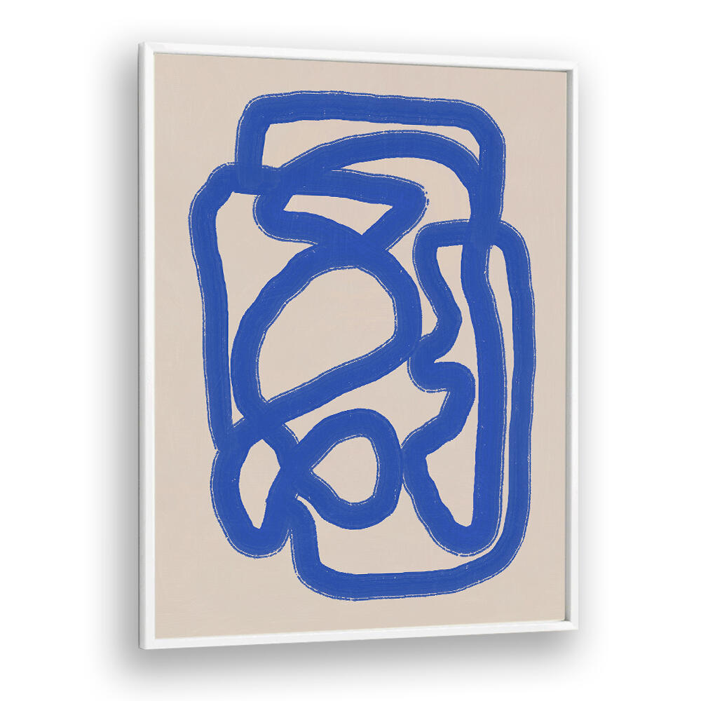 LINE ART IN COBALT BLUE IV , LINE ART PAINTINGS