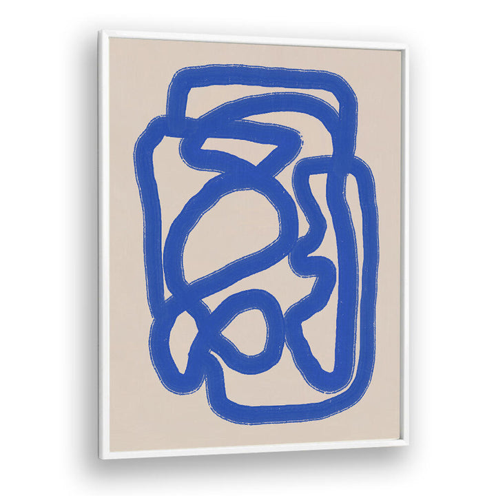 LINE ART IN COBALT BLUE IV , LINE ART PAINTINGS