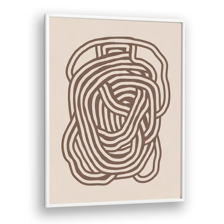 LINE ART ORGANIC SHAPE IN BEIGE , LINE ART PAINTINGS