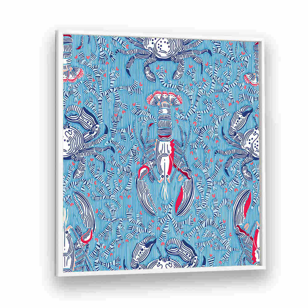 Vibrant LOBSTER AND CRAB NOSTALGIA, BEACH PAINTINGS showcasing coastal charm and marine life for your home decor.