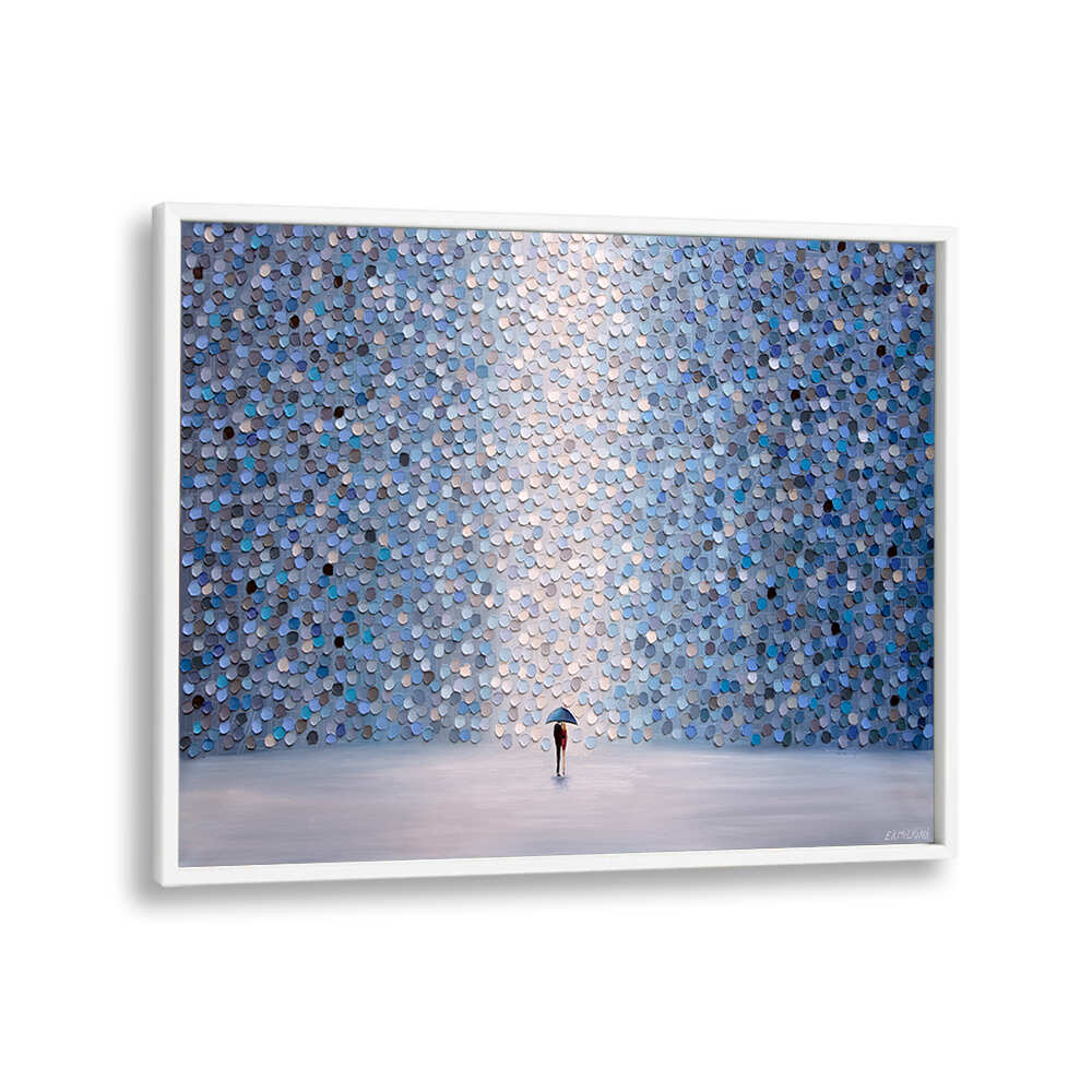 LOVE UNDER UMBRELLA , MODERN IMPRESSIONISM PAINTINGS