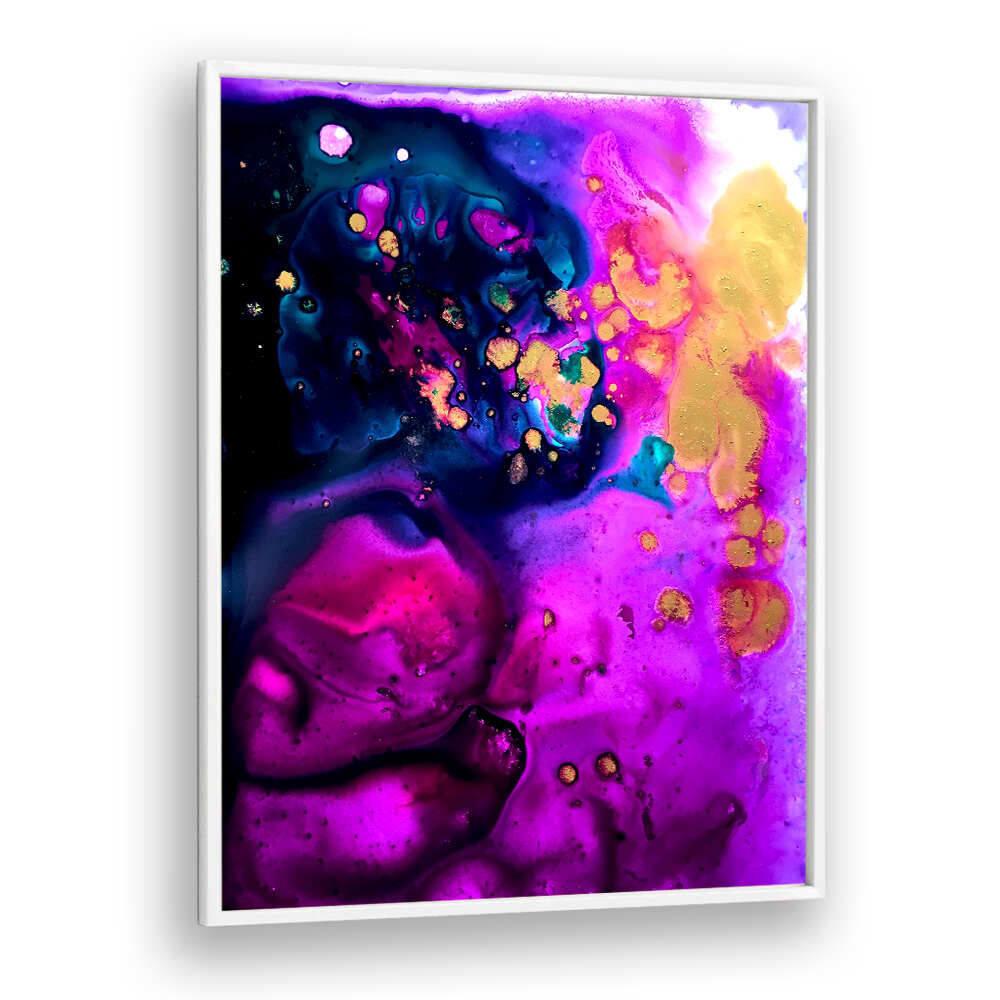 MAGENTA AND GOLD TOPOGRAPHY , ABSTRACT PAINTINGS