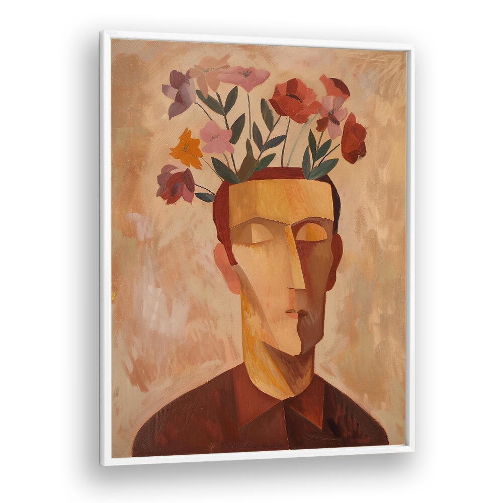 MAN WITH FLOWERS , PORTRAITS & FIGURATIVE ILLUSTRATIONS