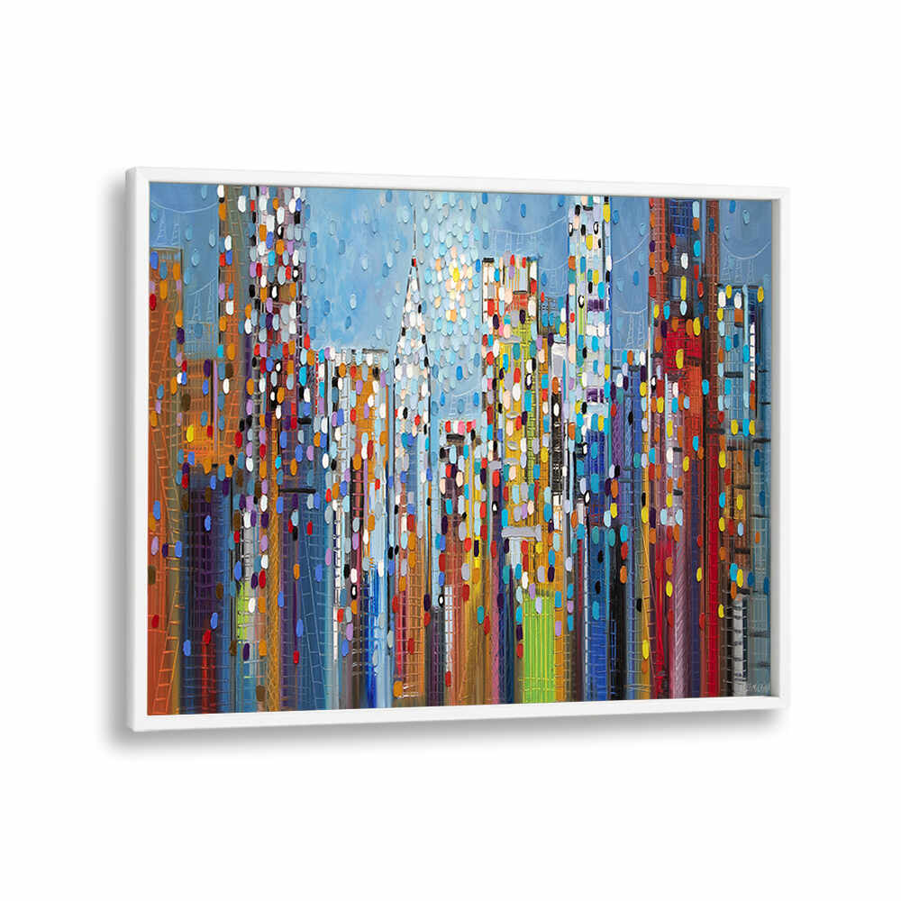 MANHATTAN SKYLINE , MODERN IMPRESSIONISM PAINTINGS
