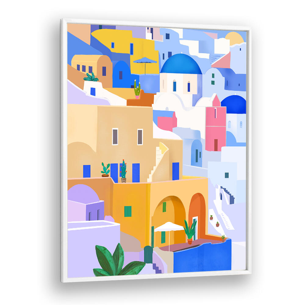 MEDITERRANEAN TOWNSCAPE , TRAVEL POSTERS