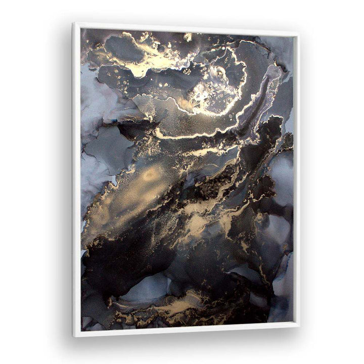 Stunning METALLIC FIRESTORM, ABSTRACT PAINTINGS with rich gold and deep black hues, perfect for modern decor.