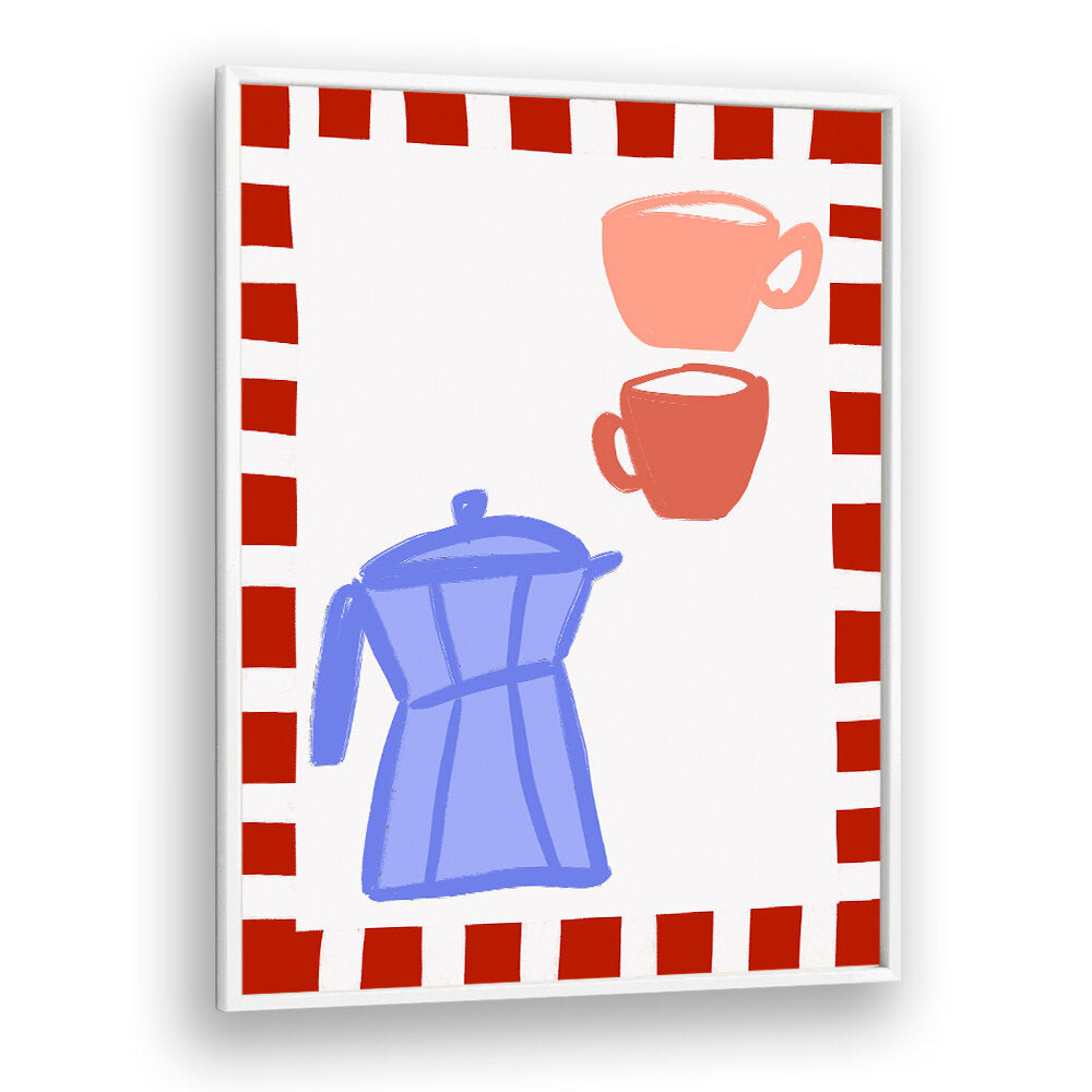 MINIMALIST BLUE COFFEE POT , KITCHEN POSTERS