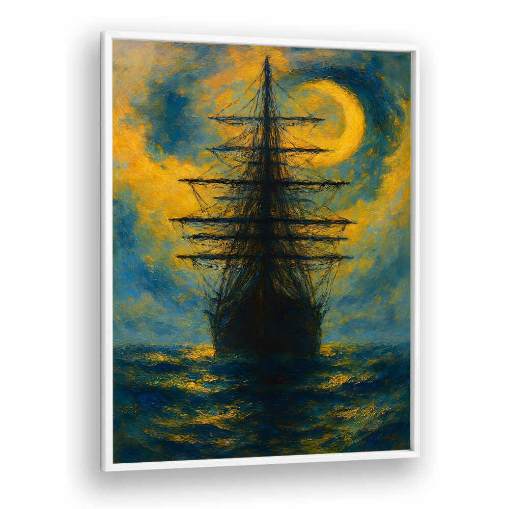 MOONLIT MAST , EXPRESSIONISM PAINTINGS