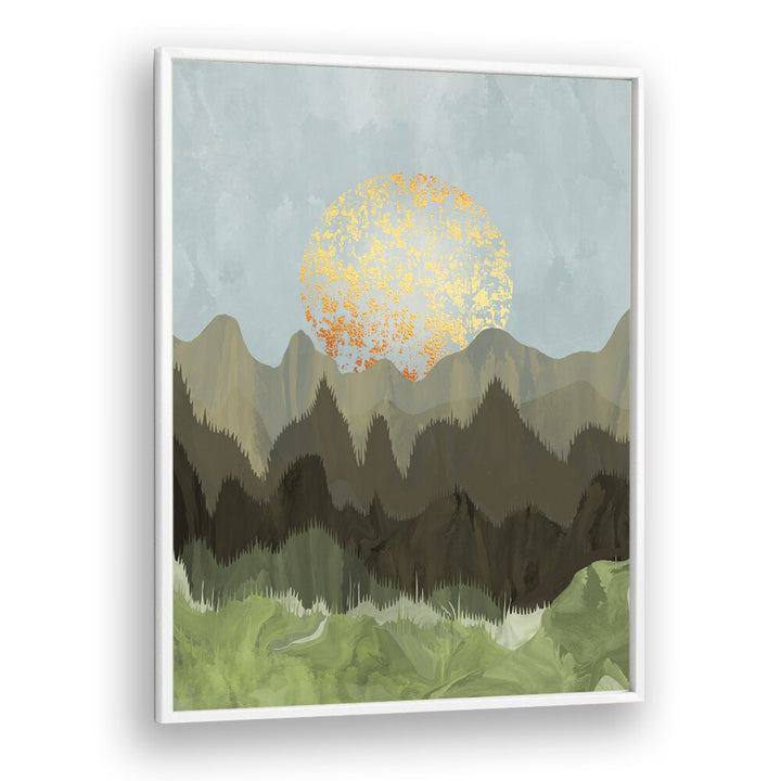 Stunning MOUNTAIN VIEW, LANDSCAPE PAINTINGS showcasing a serene sunset over majestic peaks, perfect for nature lovers.