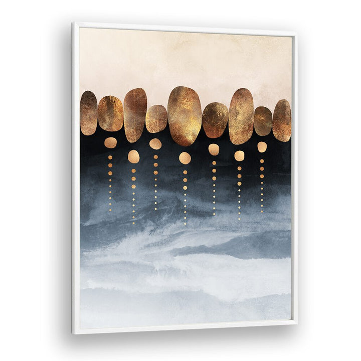 Stunning NATURAL ABSTRACTION, ABSTRACT PAINTINGS featuring gold accents and soothing colors for elegant home decor.