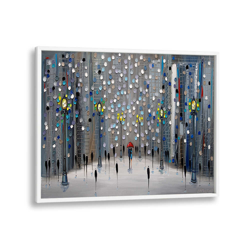 NIGHT CITY PARK , MODERN IMPRESSIONISM PAINTINGS