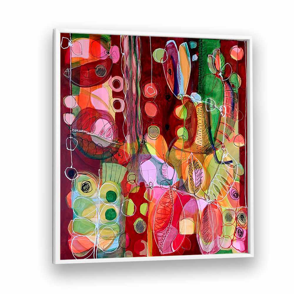 Vibrant hues and fluid strokes define "Nothing Like Summer," a captivating abstract painting for your space.