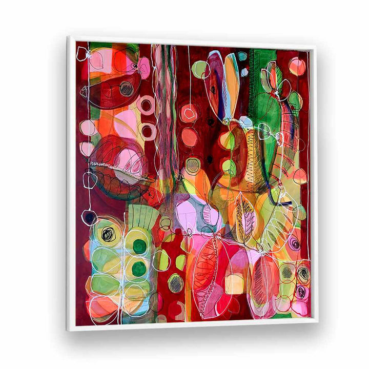 Vibrant hues and fluid strokes define "Nothing Like Summer," a captivating abstract painting for your space.