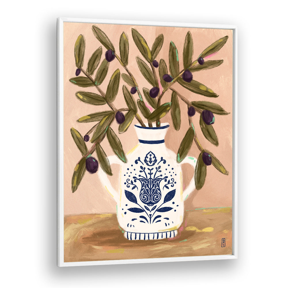 OLIVE BRANCHES IN A POT PAINTING