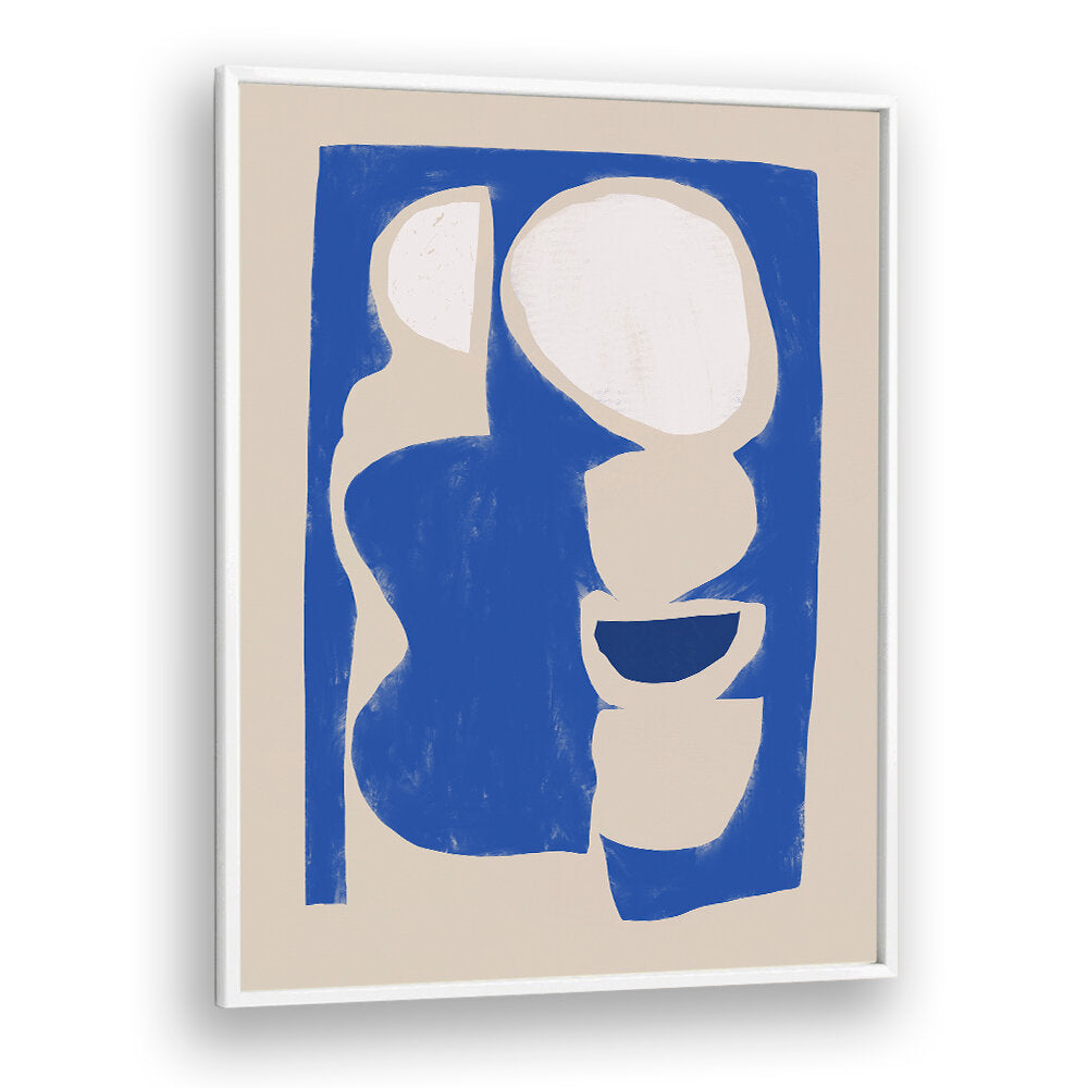 ORGANIC SHAPE CUT OUT IN BLUE , ABSTRACT PAINTINGS