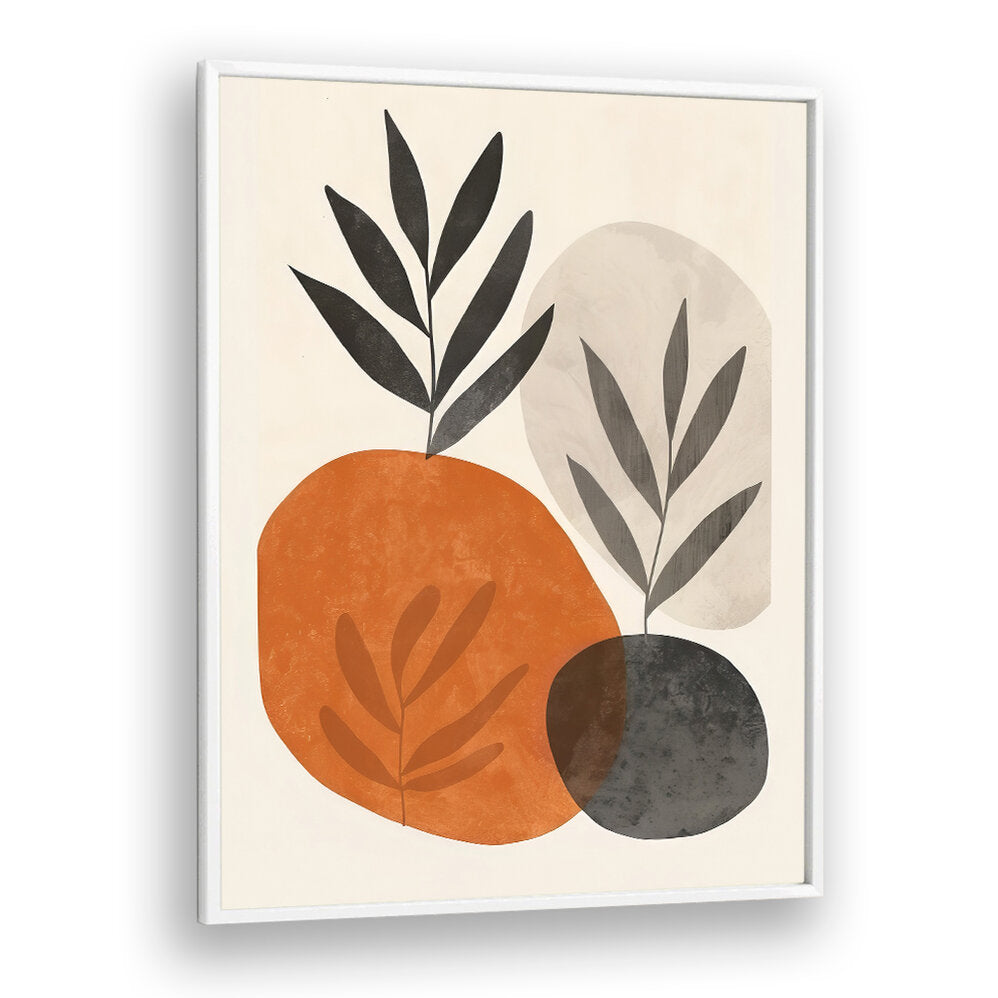 PAINTED SHAPES AND PLANTS III , BOHO ART PAINTINGS