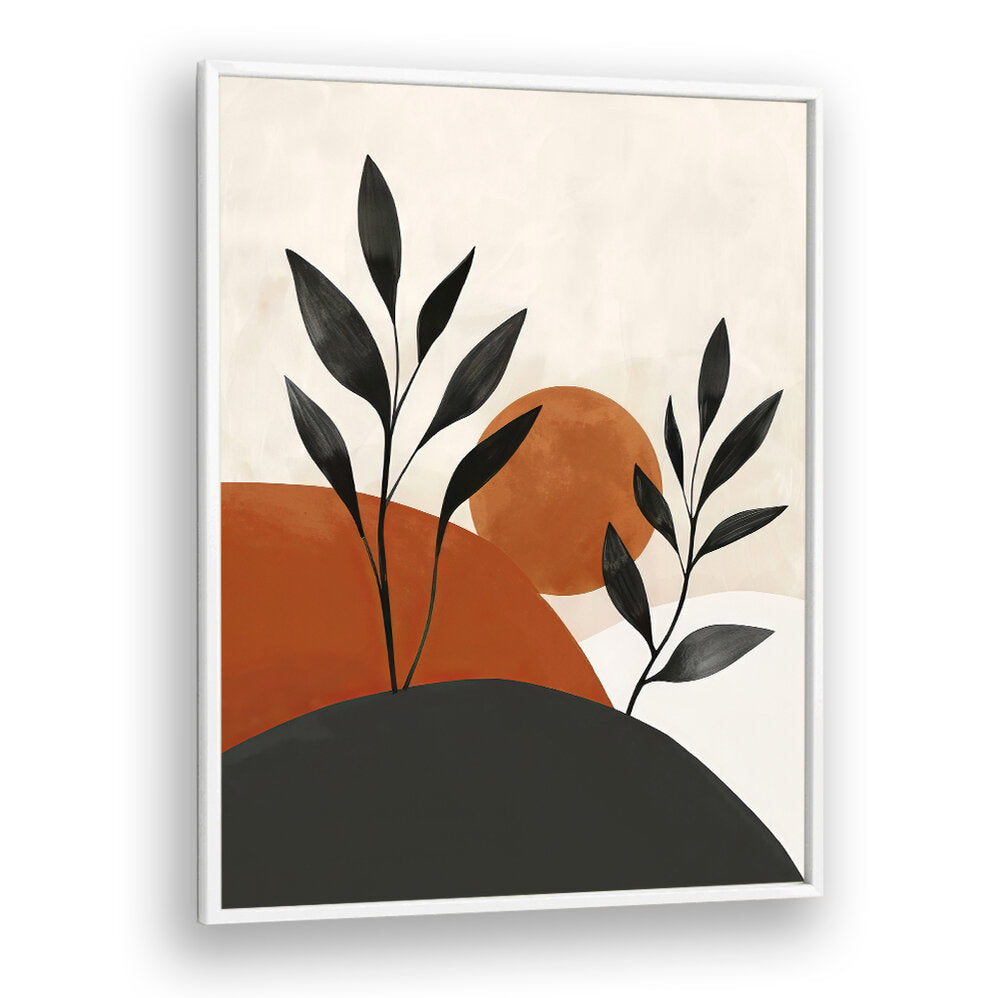 PAINTED SHAPES AND PLANTS I , BOHO ART PAINTINGS