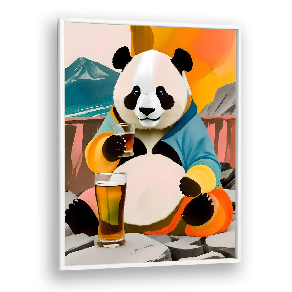 PANDA BEER BUZZ , ANIMAL PAINTINGS