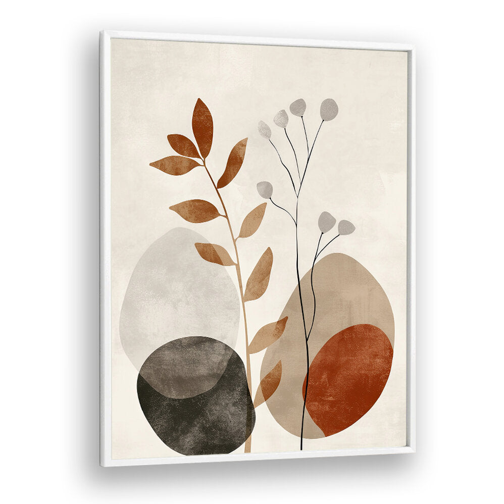 POSTER EARTHY GEO VIII , FLORAL FLOWER PAINTINGS