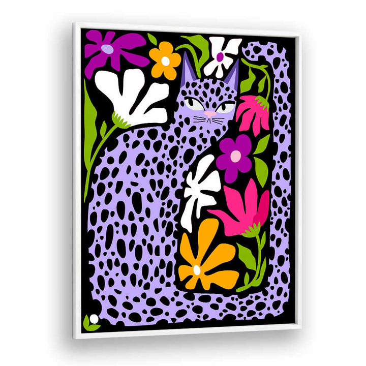 PURPLE CAT IN HIDING , FASHION POSTERS
