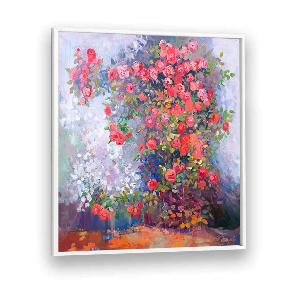 RED ROSES , FLORAL FLOWER PAINTINGS