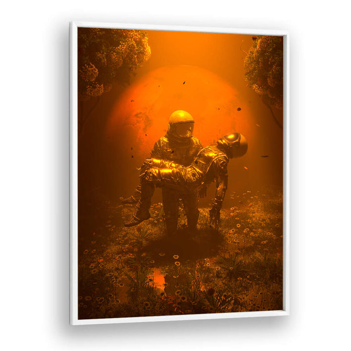 RED'S EMBRACE , SURREAL ART PRINTS