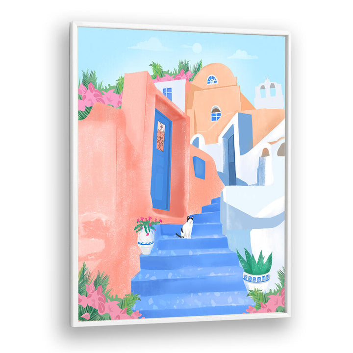 SANTORINI STREET , TRAVEL POSTERS