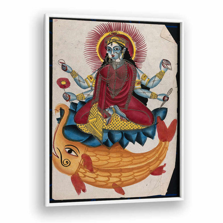 SARASWATI SITTING ON A LOTUS