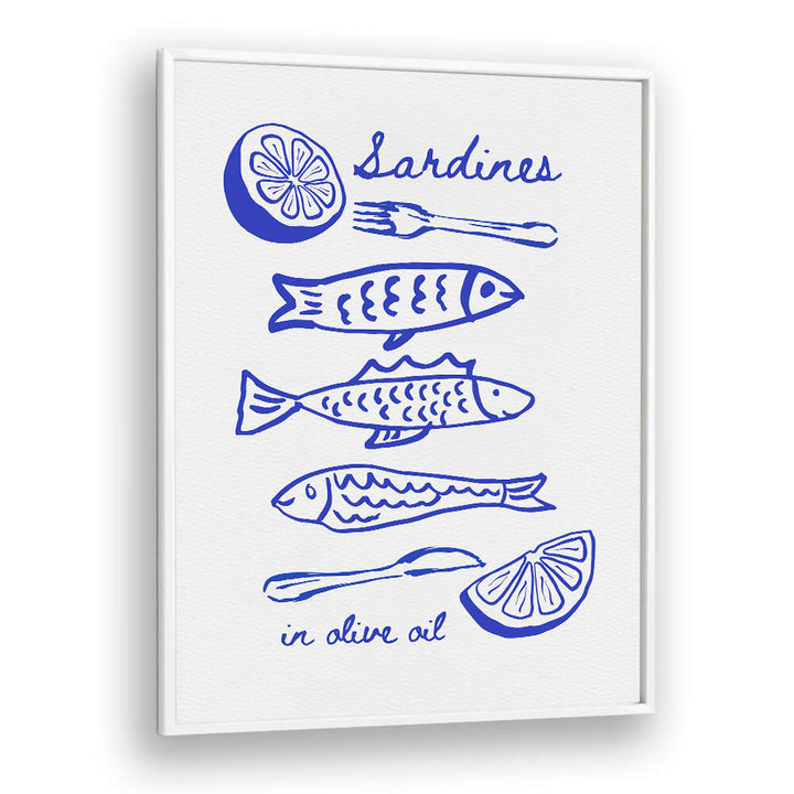 SARDINES IN OLIVE OIL BLUE , BAR & CAFE ART