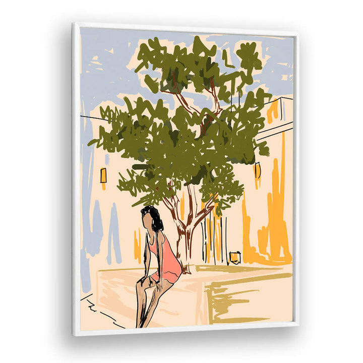 SERENE COURTYARD PAUSE , FASHION POSTERS